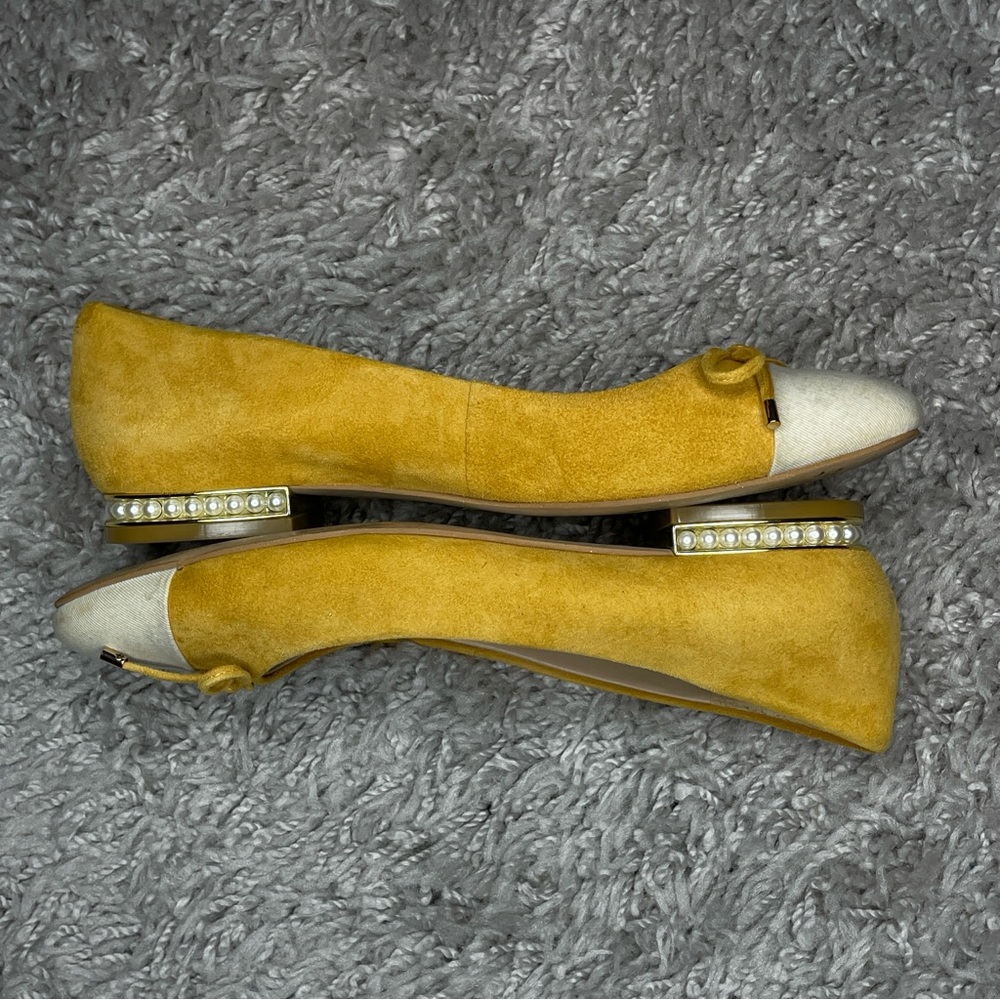 Karl Lagerfeld Yellow and Cream Women's Shoes - Picture 7 of 9